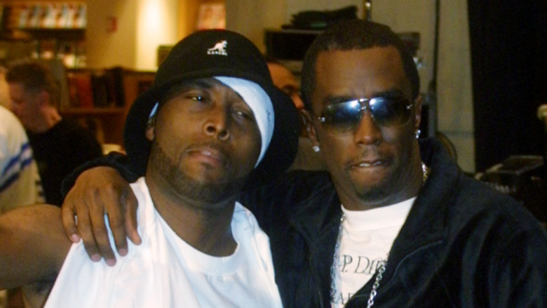 Black Rob and Diddy pose