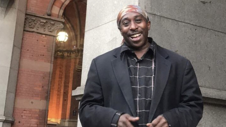 Deon Estus, laughing