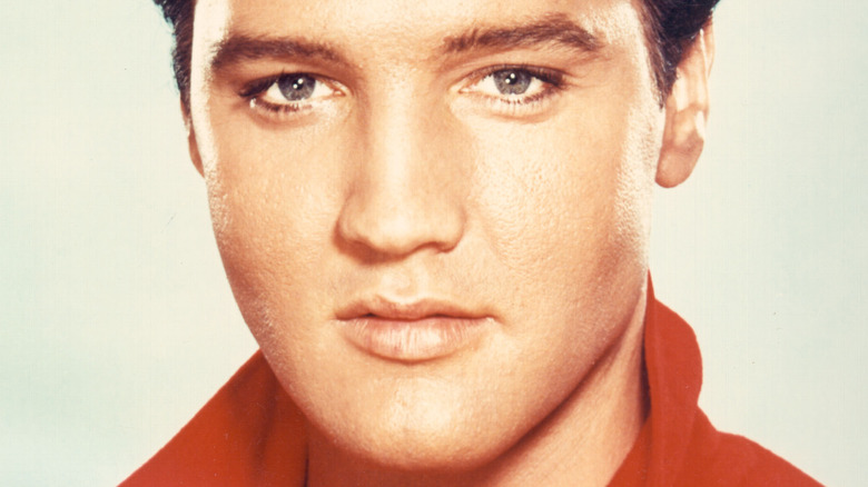 Elvis Presley portrait, red shirt