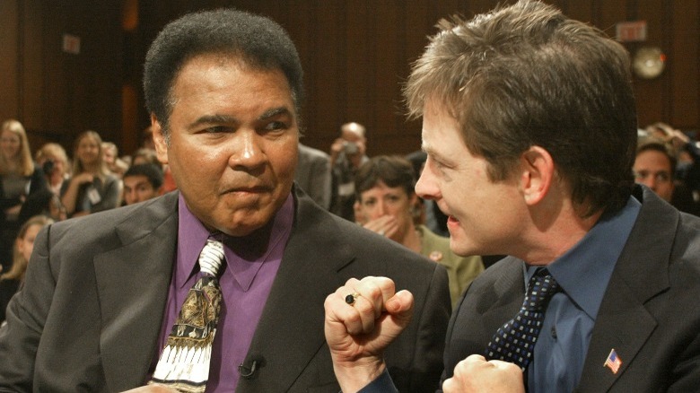Muhammad Ali with Michael J. Fox