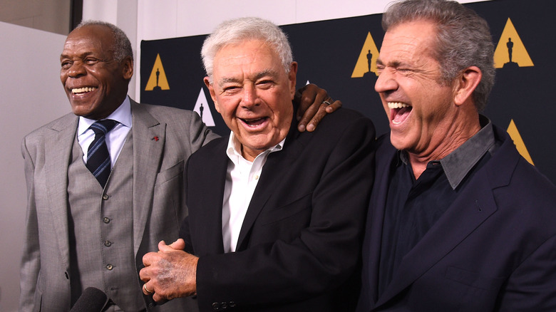 Danny Glover, Richard Donner and Mel Gibson arrive at The Academy Celebrates Filmmaker Richard Donner in 2017