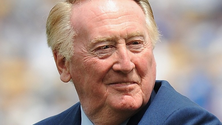 Vin Scully smiling