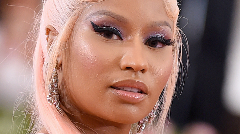 Nicki Minaj looking toward camera