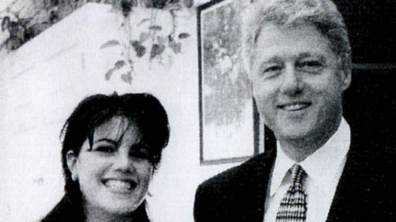 Monica Lewinsky and Bill Clinton during his administration