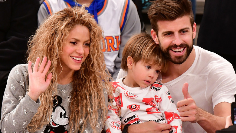Gerard Pique, Shakira, and their children