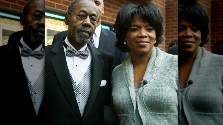 Vernon Winfrey and daughter Oprah Winfrey in 2003