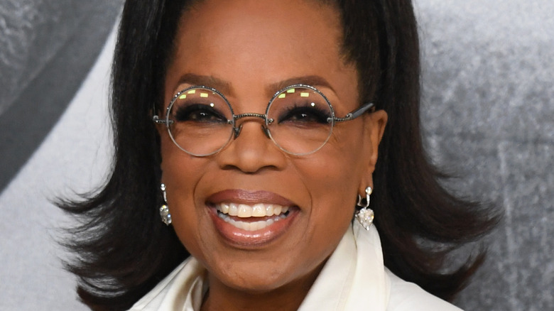 Oprah Winfrey on the red carpet, smiling
