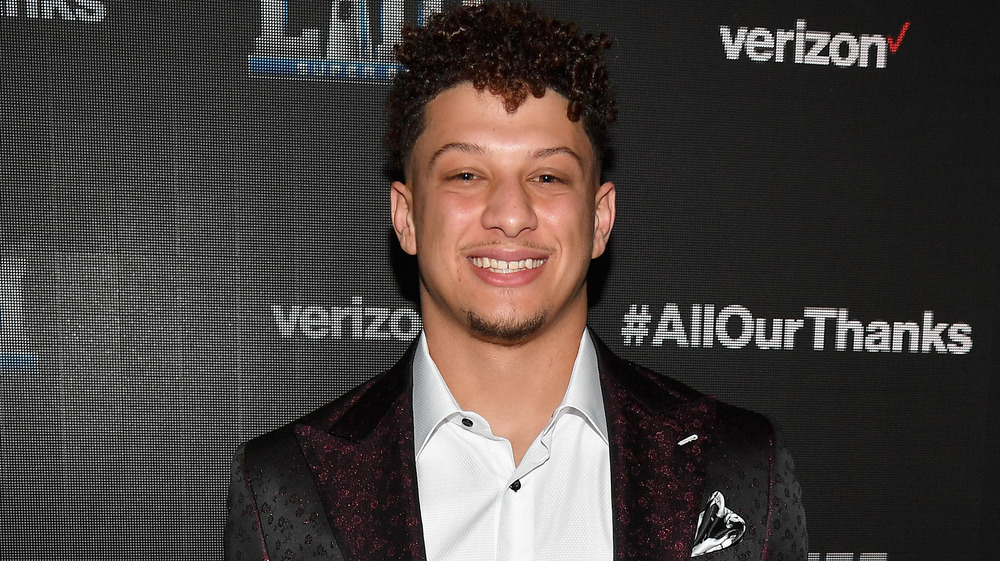 Patrick Mahomes smiling for camera