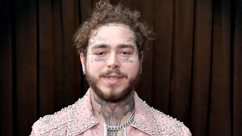 Post Malone wearing pink