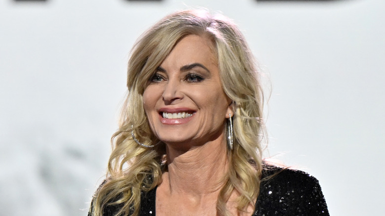 Eileen Davidson sparkly black dress