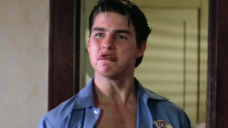 Steve Randle angrily grimacing in blue shirt