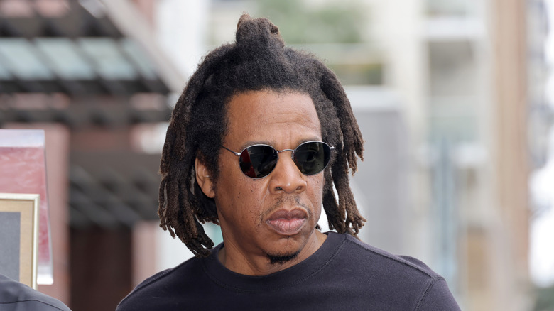 Jay-Z looking serious in 2022