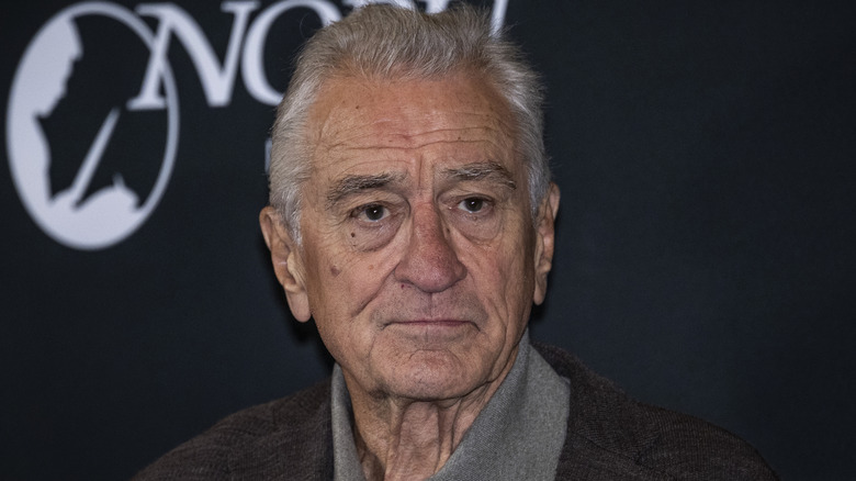 Robert De Niro with a stern face