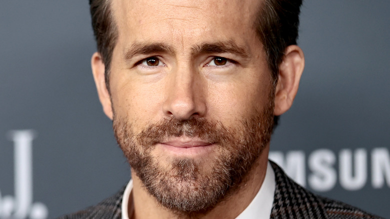 Ryan Reynolds looking at camera