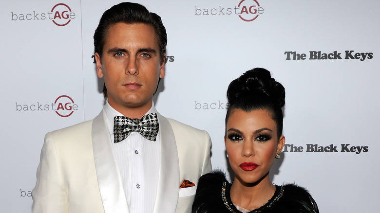 Scott Disick and Kourtney Kardashian on the red carpet