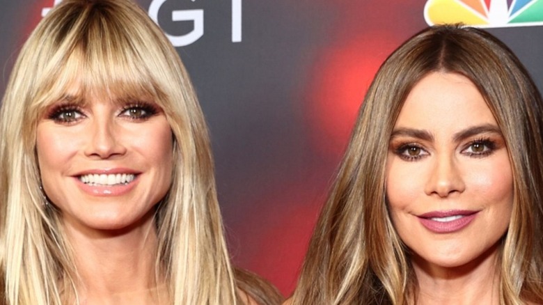 Heidi Klum and Sofia Vergara smiling