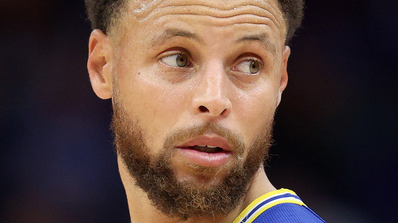 Stephen Curry staring