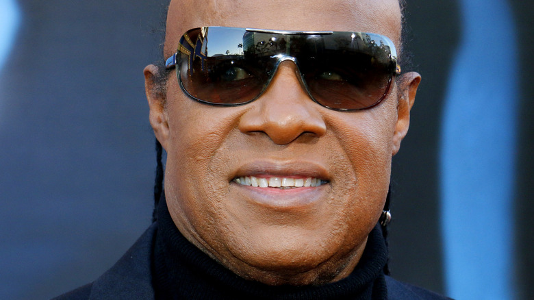 Stevie Wonder smiling