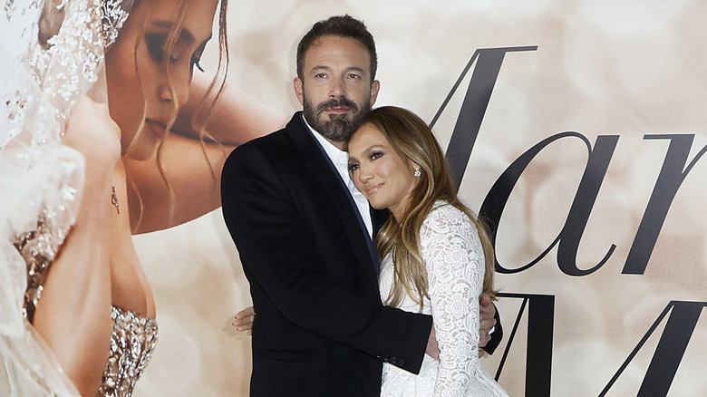 Ben Affleck and Jennifer Lopez smiling