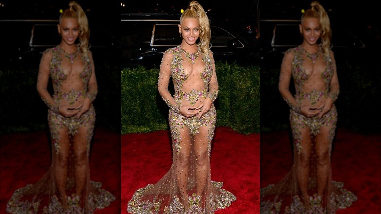 Beyonce wearing a dress
