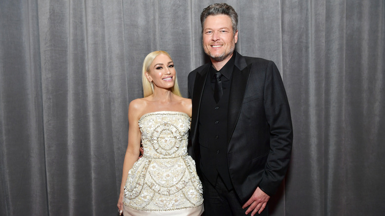 Gwen Stefani and Blake Shelton on the red carpet