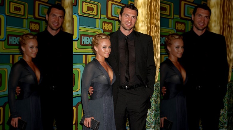 Hayden Panettiere and Wladimir Klitschko smiling