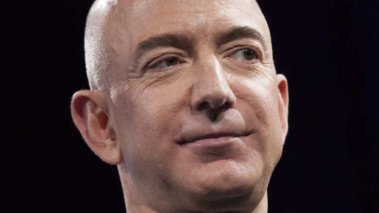 Jeff Bezos with a serious expression