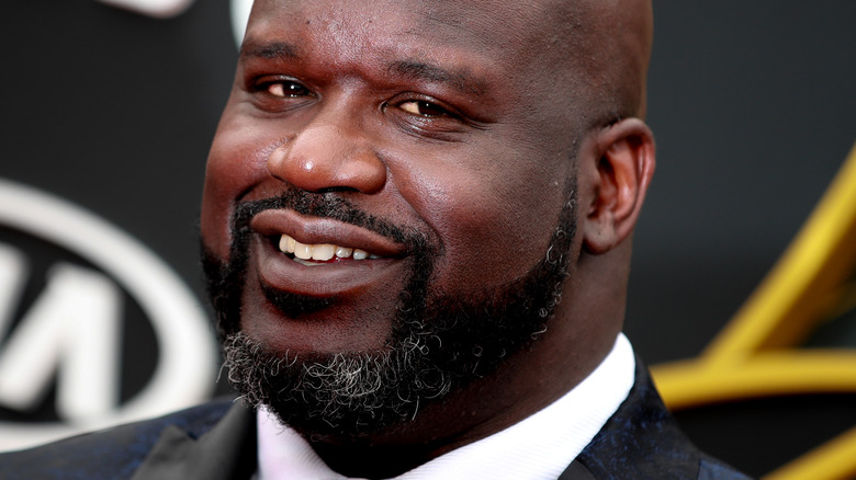 Shaquille O'Neal with a sly smile