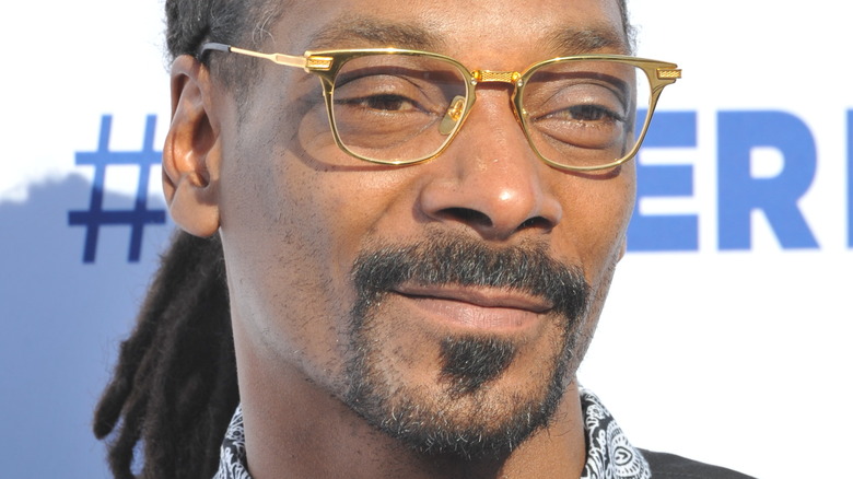 Snoop Dogg with a slight smile