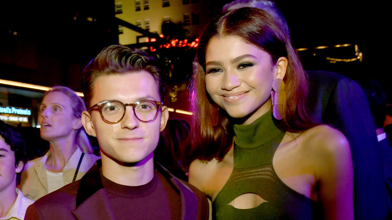 Tom Holland and Zendaya smiling