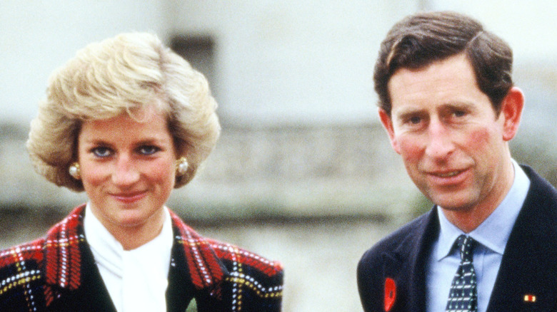 Princess Diana and Prince Charles smiling