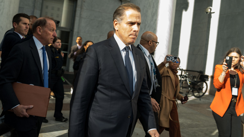 Hunter Biden leaving meeting
