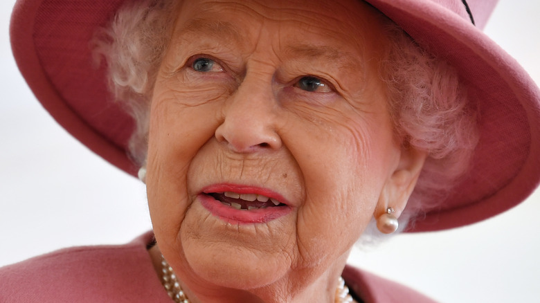 Queen Elizabeth II wearing a hat