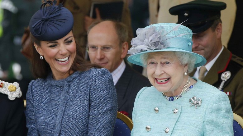 Kate Middleton and Queen Elizabeth II