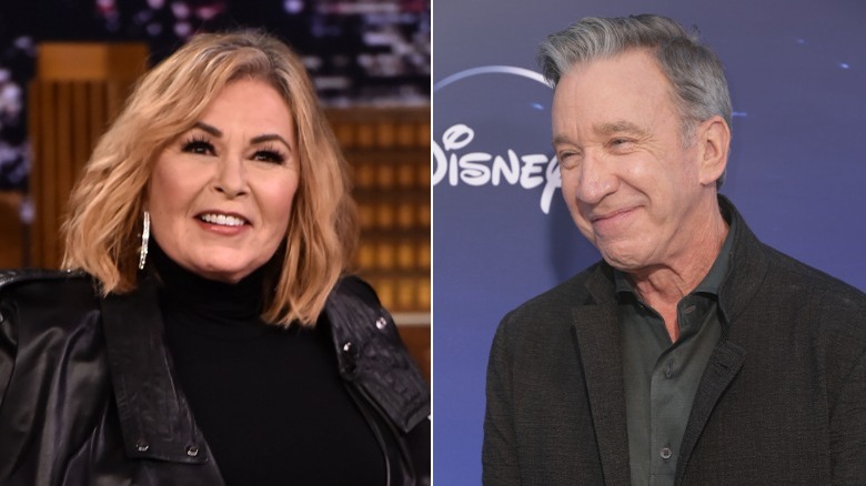 Roseanne Barr on late night; Tim Allen on red carpet