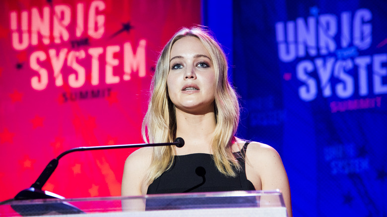 Jennifer Lawrence speaking