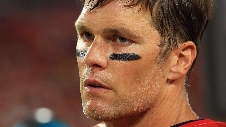 Tom Brady looking up 