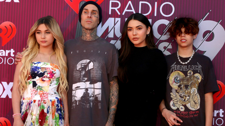 Alabama Barker, Travis Barker, Atiana De La Hoya, Landon Barke in 2019
