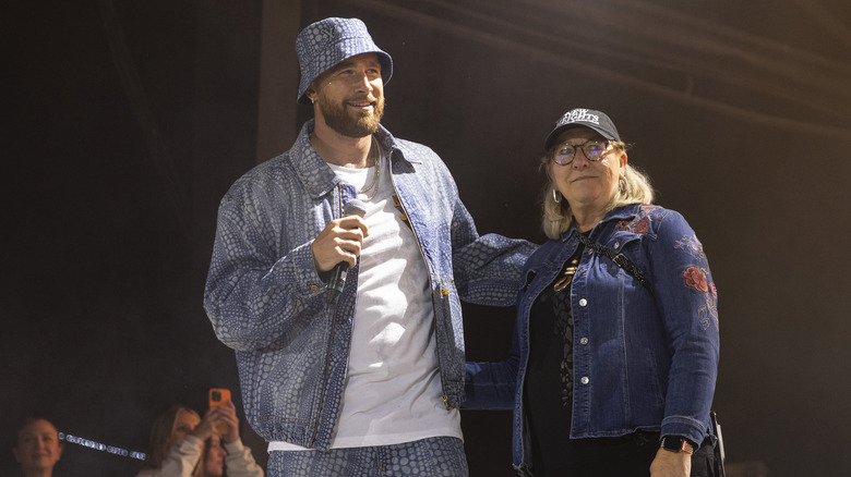 Travis and Donna Kelce posing together
