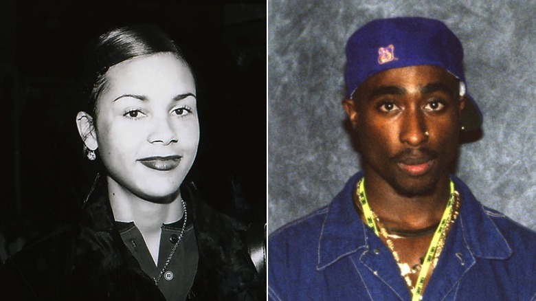 Kidada Jones and Tupac Shakur split image
