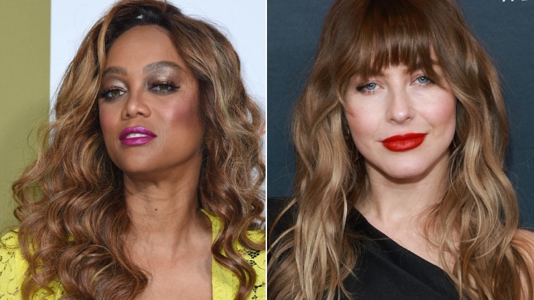 Tyra Banks and Julianne Hough posing for a picture