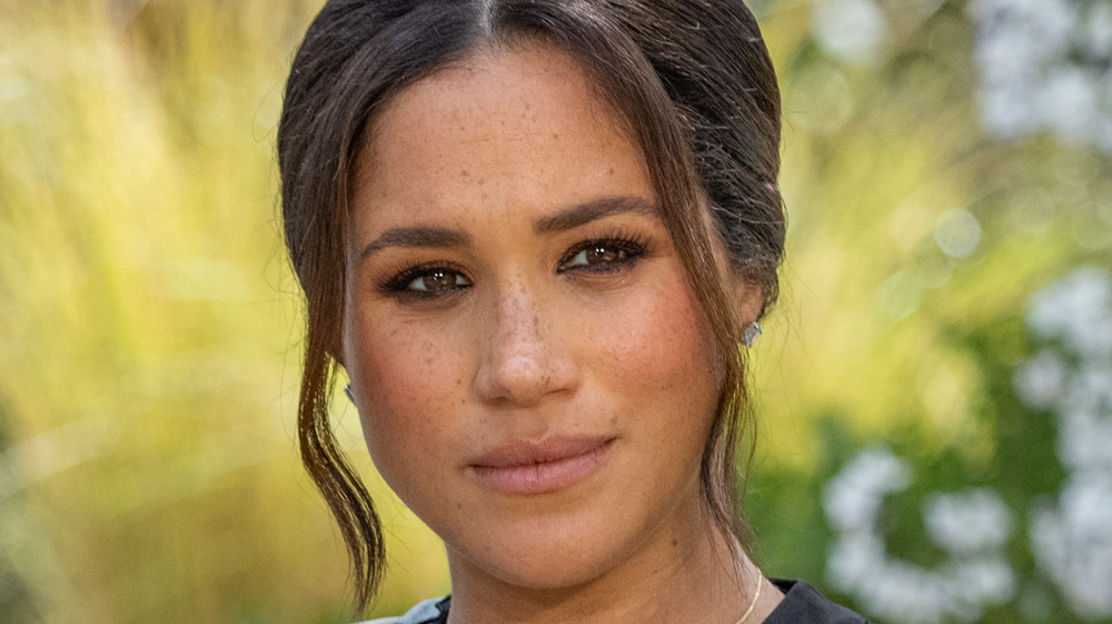 Meghan Markle looking serious