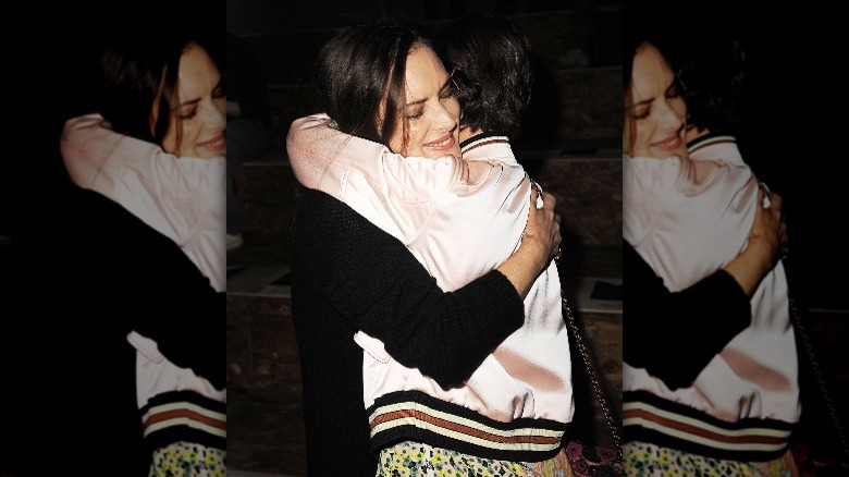 Winona Ryder Millie Bobby Brown Hug