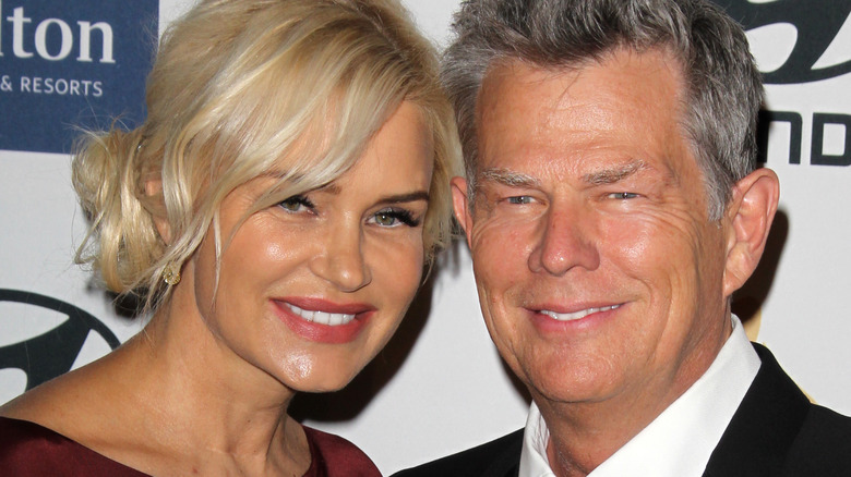 Yolanda Hadid and David Foster posing together in 2013