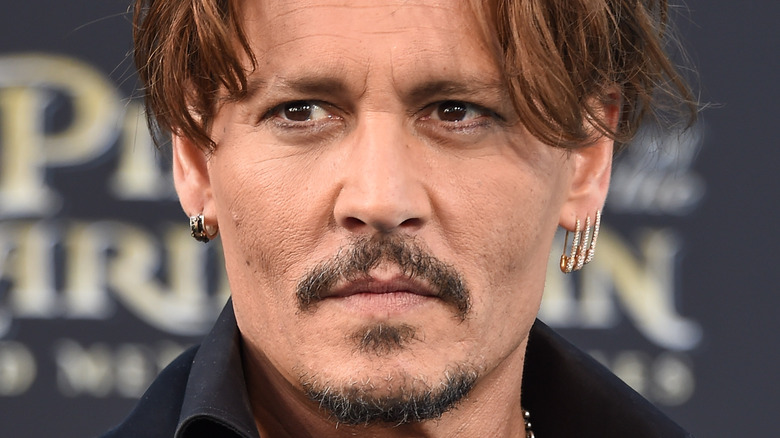 Johnny Depp raising eyebrow