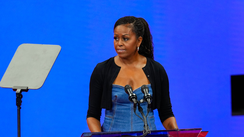 Michelle Obama, speaking at an event