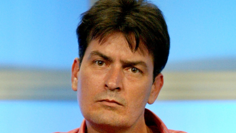 Charlie Sheen tilting head