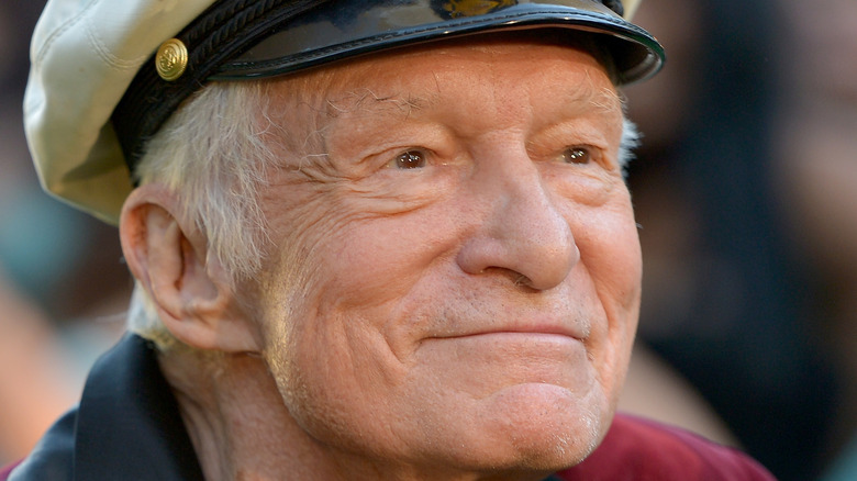 Hugh Hefner smiling