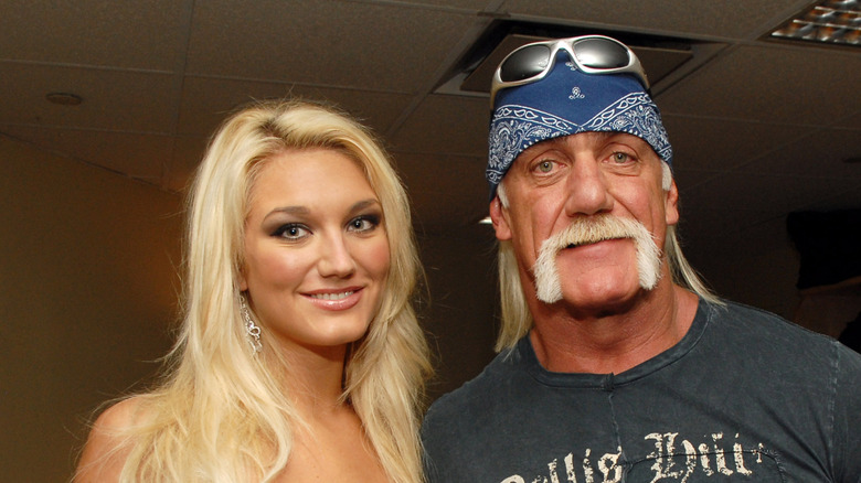 Brooke hogan posing with Hulk Hogan