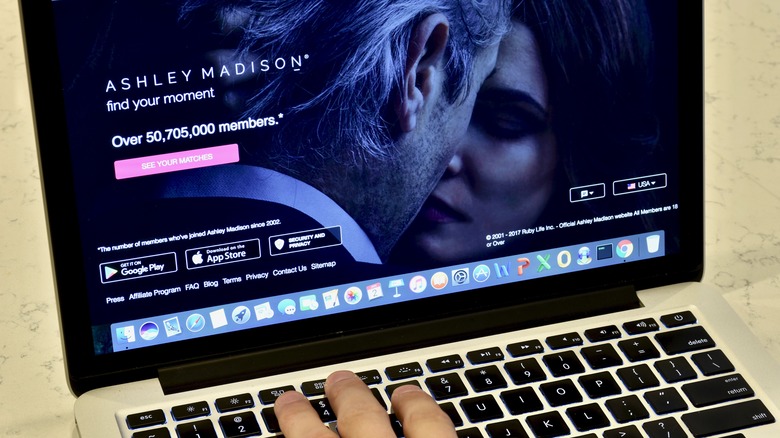 Ashley Madison homepage